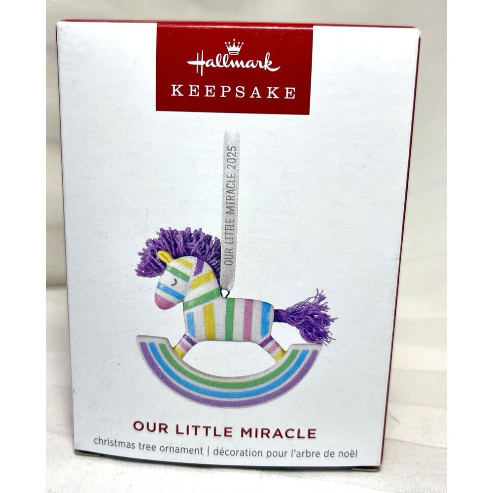 Hallmark Keepsake 2025 Our Little Miracle Ornament Baby's Rocking Horse Ornament
